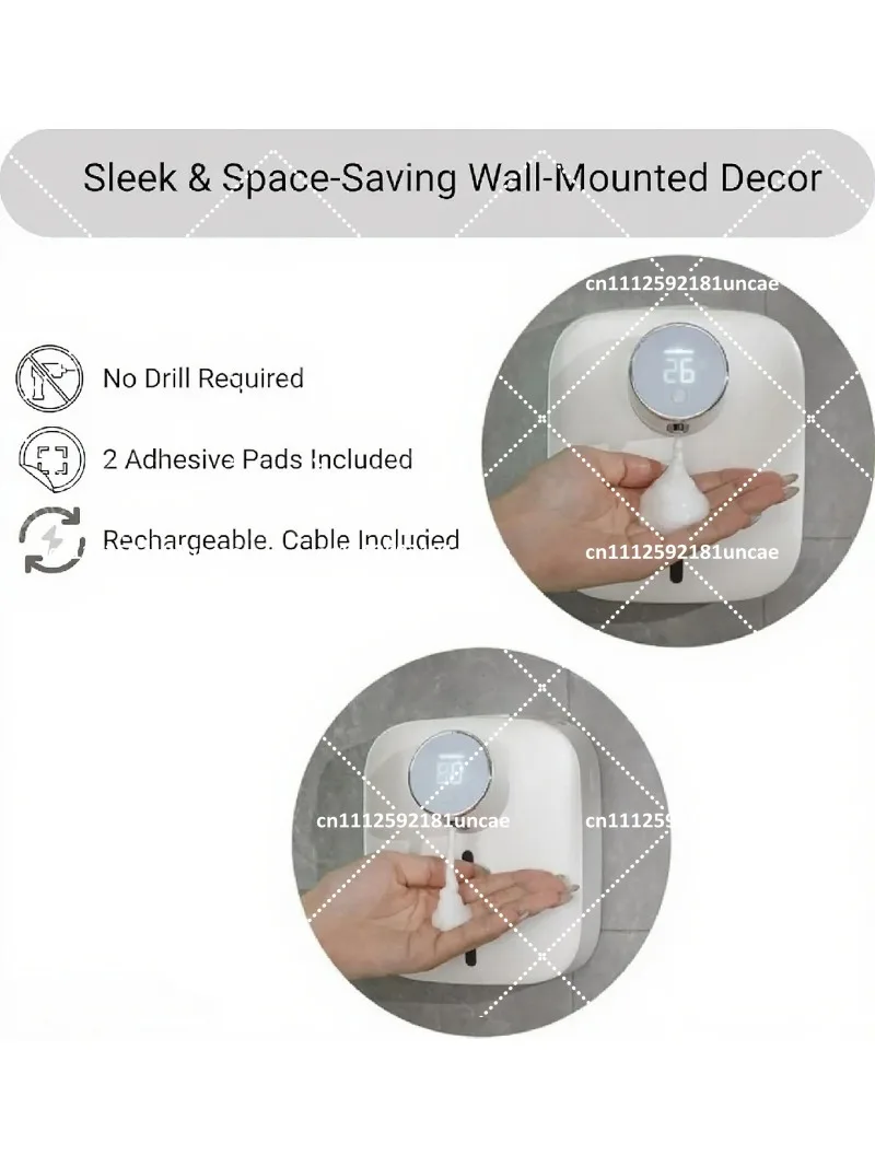 Automatic Sensor Hand Sanitizer Dispenser Contactless Wall-Mounted Soap Dispenser for Home