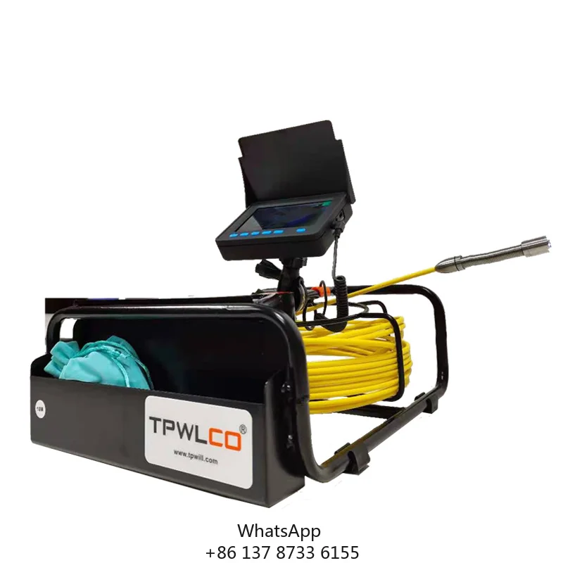 20m Cable 17mm Waterproof Camera Head With 6PCS LEDS Pipe Inspection Sewer Duct Industrial Endoscope System Support DVR Recorder