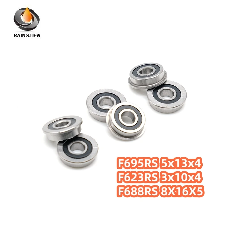 

F695RS для 3D принтера VORON Mobius 2/3 2/4, 10 шт., F695 2RS, подшипник 5*13*4 мм, фланцевый миниатюрный F695