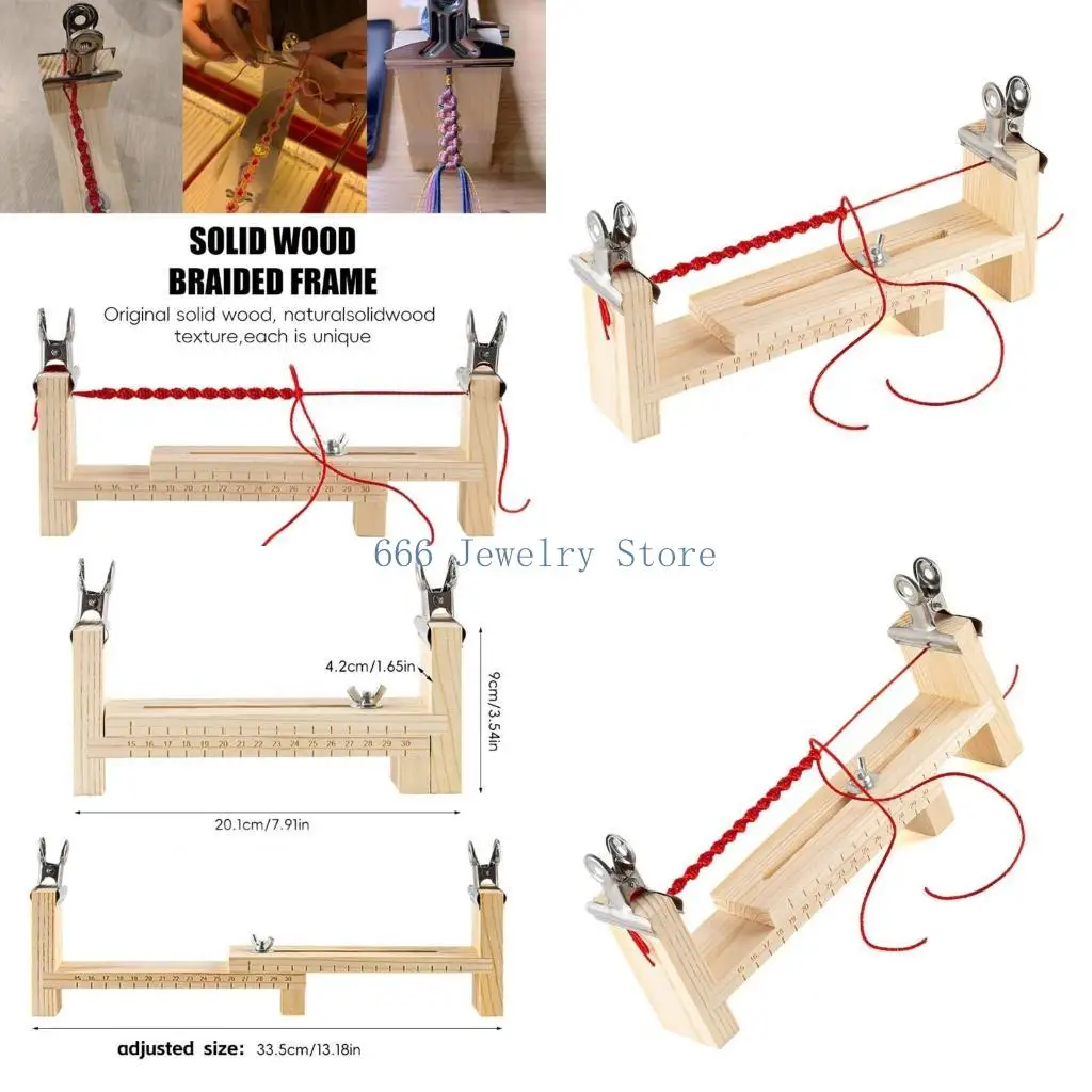 

F2TD Practical Paracord Bracelet Crafting Tool Set with Sturdy Wood Buckles Screws and Manual for Beginners Daily Use