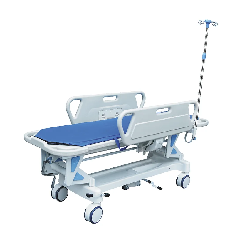 

Manual Hospital Emergency Transport Stretcher Height Adjustable Patient Transfer trolley