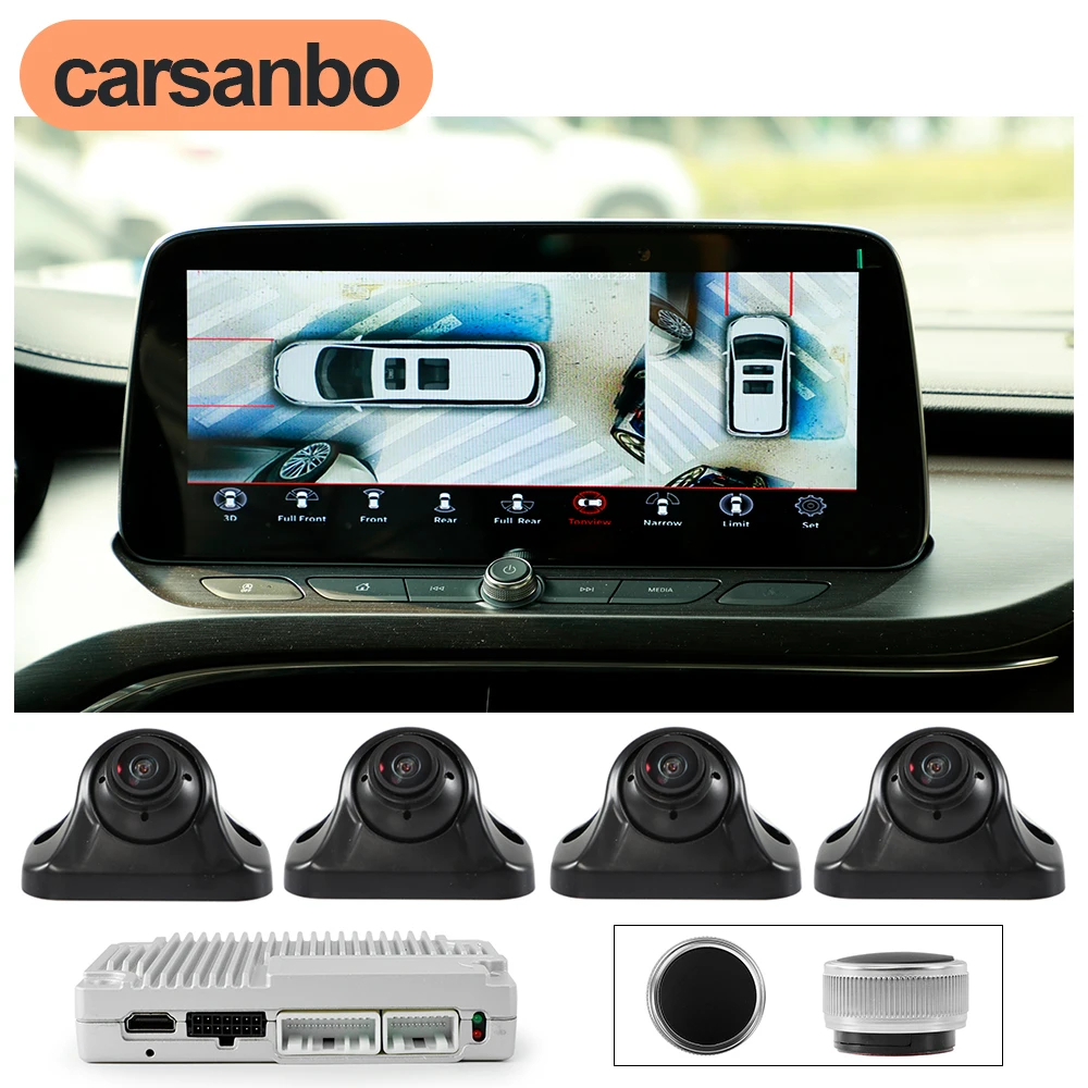 

Carsanbo 1080P 720P 3D 360 Degree AHD Bird View System Car Parking Surround Panoramic View Camera 4CH DVR Recorder Night Vision