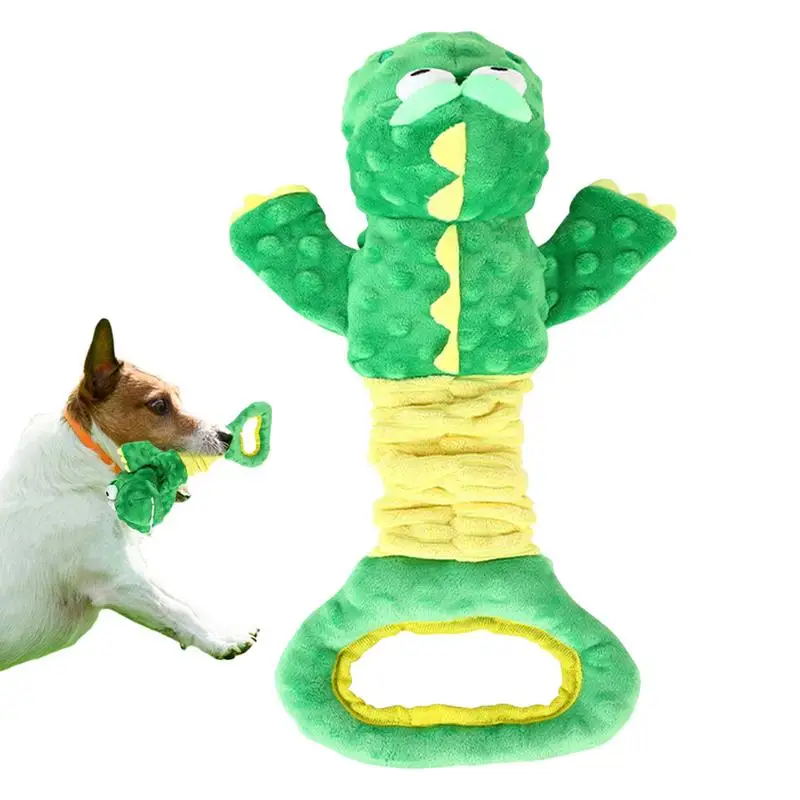 Dog Squeaky Toys Dinosaur Design Chew Toy Large Dog Toys Dog Enrichment Toys For Large Dogs Chew Toy For Puppy Teething Squeaky