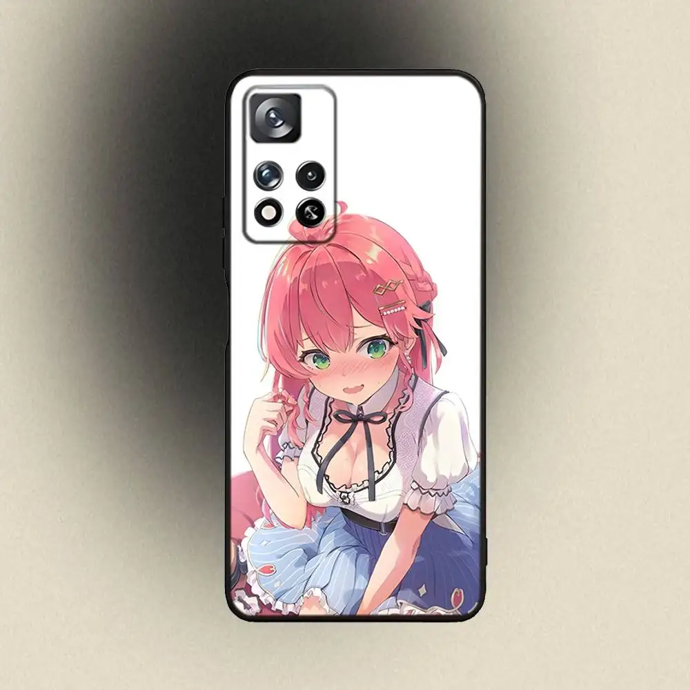 حافظة هاتف ساكورا ميكو هولوليف لهاتف سامسونج جالاكسي A 91,80,73,72,53,52,51,22,5G,Plus,J,Note غطاء أسود ناعم #4