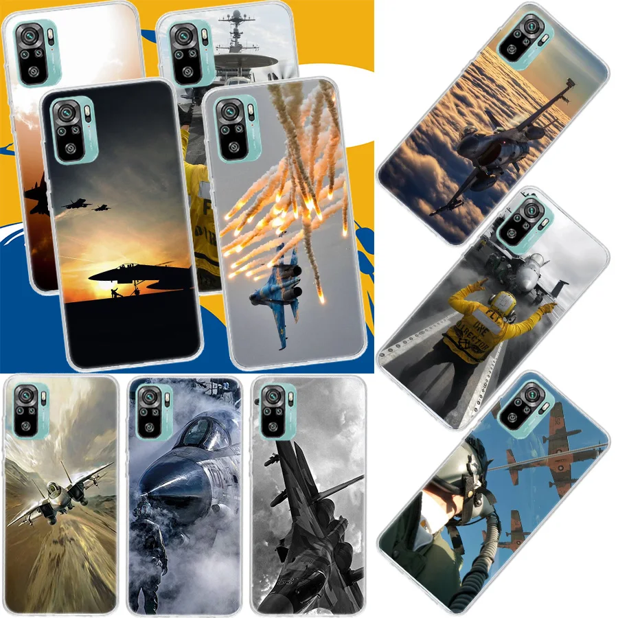 Military Aircraft Warship Fighter Phone Case For Xiaomi Mi 12T Pro 12X 11 Ultra 10 12 Lite 13 5G 11i 11T 10T 9 9T 8 6X 5X Cover