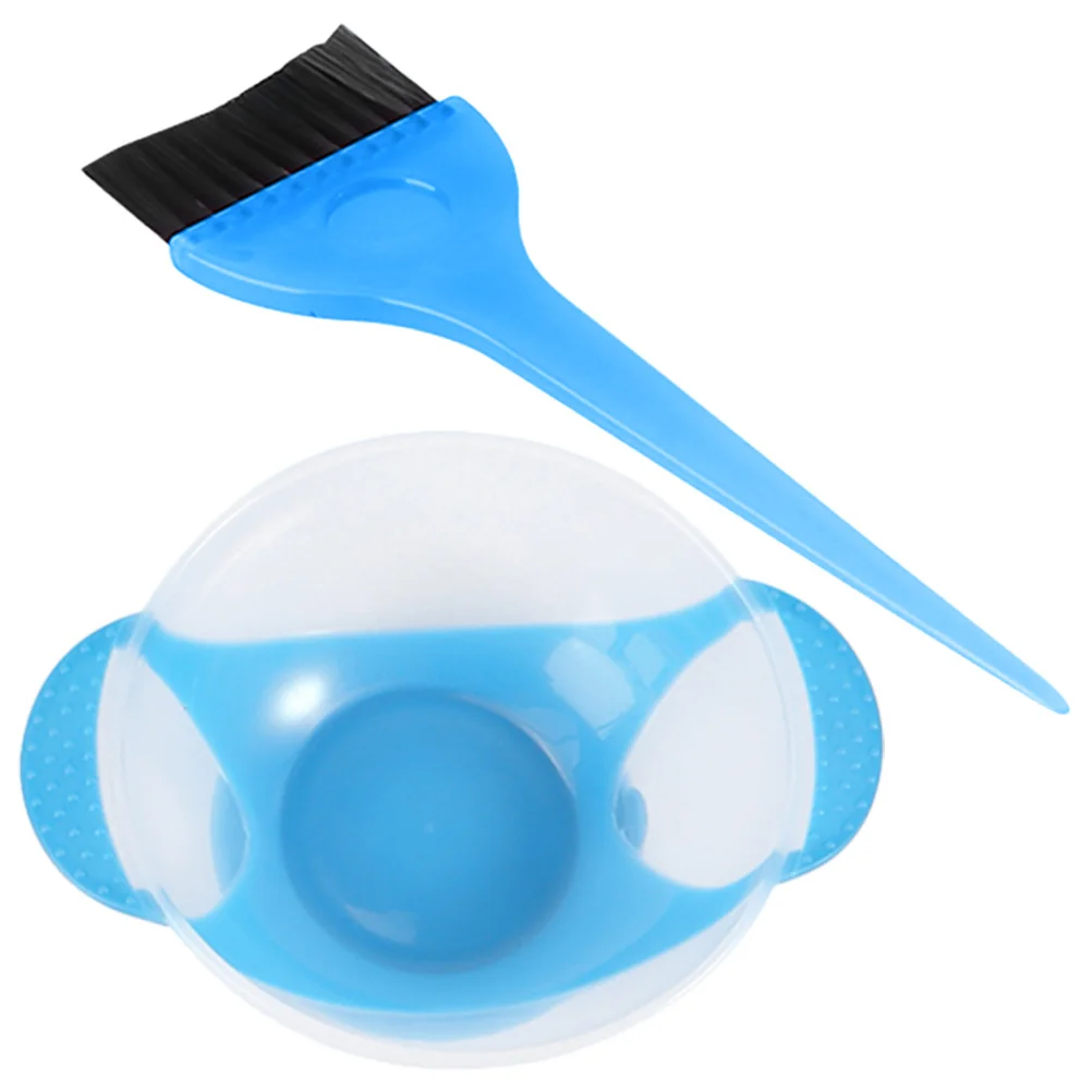 

1Set Hair Coloring Bowl and Brush Set Suction Non-Deformable Plastic Mixing Bowl with Flexible Nylon Brush Hair Dye Tool Salon