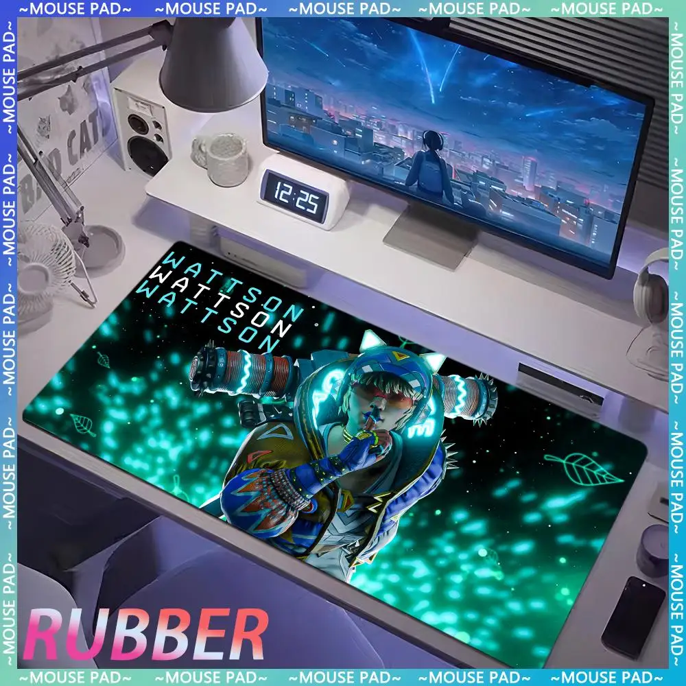 A_Apex Legends Anime MousePad Gaming Accessories Oversized Art Pad Rubber Computer Game Keyboard Pad Deskmat Lock Edge Mouse Pad