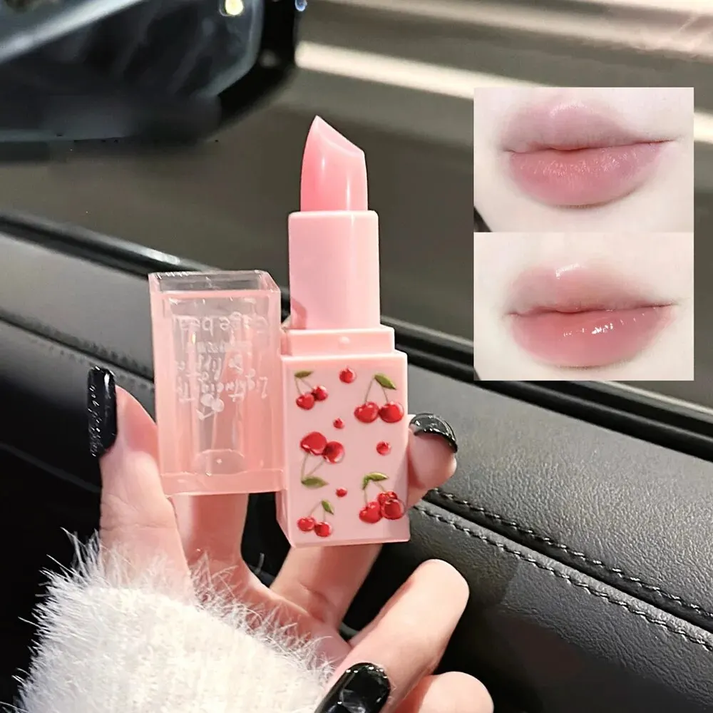 Cherry Hydrating Lip Balm and Lip Oil Set Gege Bear Light Moisturizing Soothing and Tender Lips for Winter Use