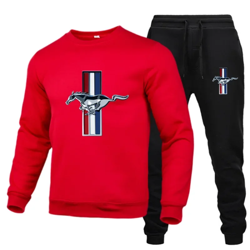 Men Tracksuit Sweat Suits Mens 2 Piece  round neck +Pants Set  Hop Fashion Streetwear Sports Clothing Set S-3XL