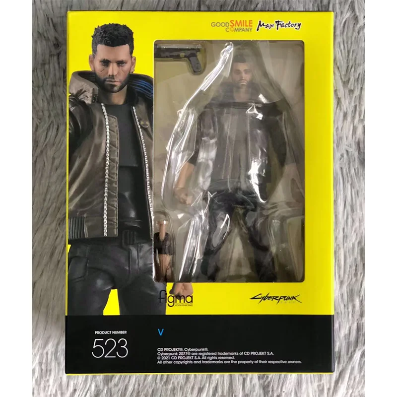 100% Original Figma 523 Cyber punk 2077 V In Stock Anime Action