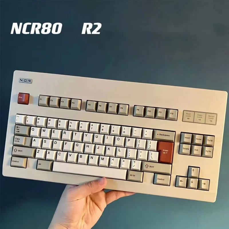 NCR80 R2/R3 Retro White Mechanical Keyboard Kit Hot-swap Customization WK/WKL ANSI ISO Compatible QMK VIAL Accessories DIY Gift