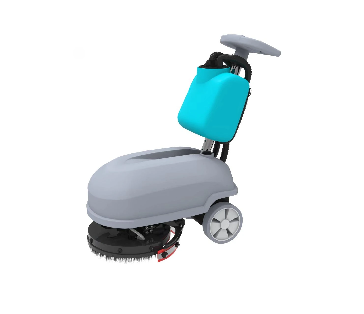 Walk-Behind Self-Propelled Electric High Pressure Floor Scrubber Cold Water Cleaning 40 gal Hopper 27 Cleaning Path