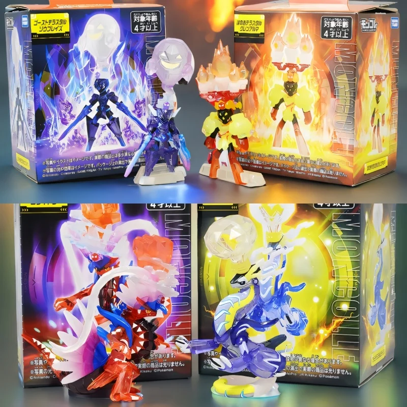 Takara Tomy Tomica Pokemon Figure Armarouge Ceruledge Koraidon Miraidon Scarlet&Violet Transparent Crystal Collectible Toy Gifts