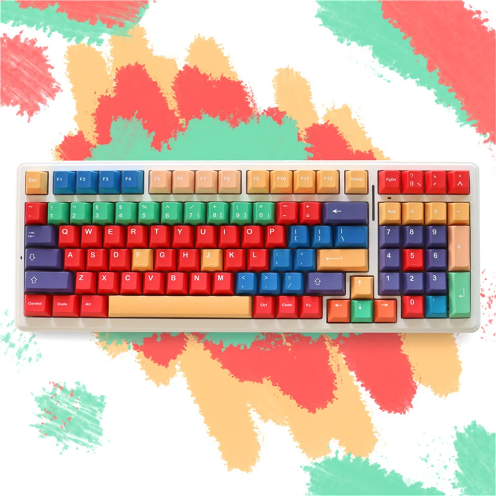 

Cherry Profile GMK Hand입 Keycaps Dye Sub PBT Эргономичный дизайн 129 клавиш для механической клавиатуры 61/64/104/108 Mx Switch