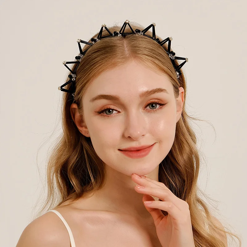 Miallo Newest Acrylic Crystal Hairband Hail Mary's Halo Hair Crown Bridal Vintage Wedding Crown Tiara Hair Accessories