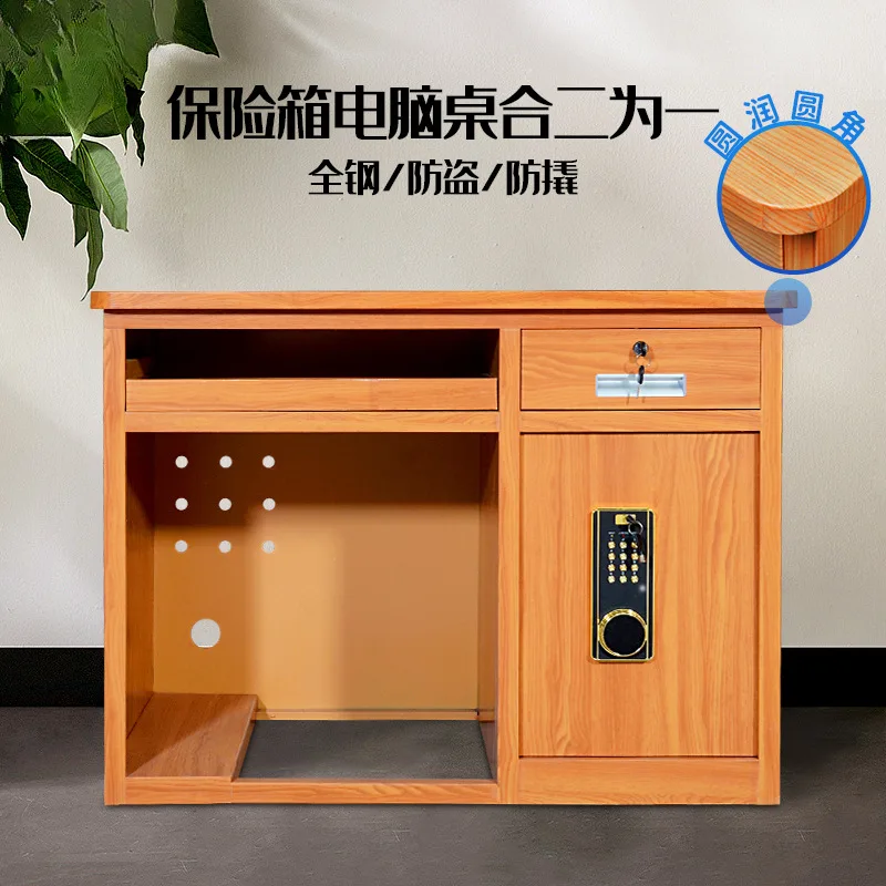 All steel thickened computer desk desktop desk drawer casters single new safe checkout page
