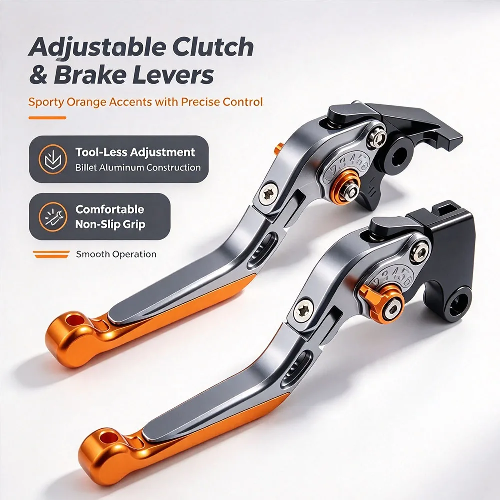 For Kawasaki VN1500 Mean Streak VN 1500 1500 2002-2003 Motorcycle CNC Folding Extendable Brake Clutch Levers Set Aluminum