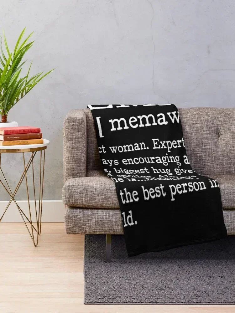 Memaw Definition Grandma Mother Day Gifts Women Throw Blanket Summer Beddings Thins Furry Summer Blankets