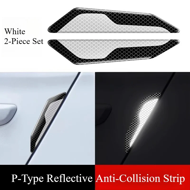 Anti-Rubbing Edge Reflective Sticker - Car Door Bumper Rearview Mirror Wheel Eyebrow Decorative Anti-Collision Strip