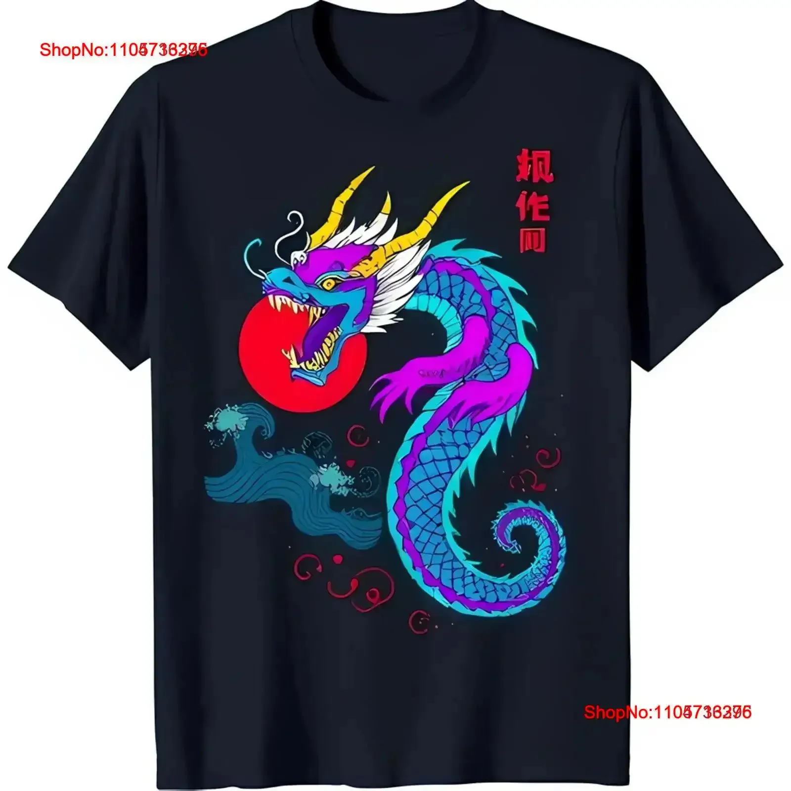 Vivid Japanese T Shirt Menacing Blue Yellow Design on Black vintage Washed graphic Stretched homme Breathable Stylish vintage