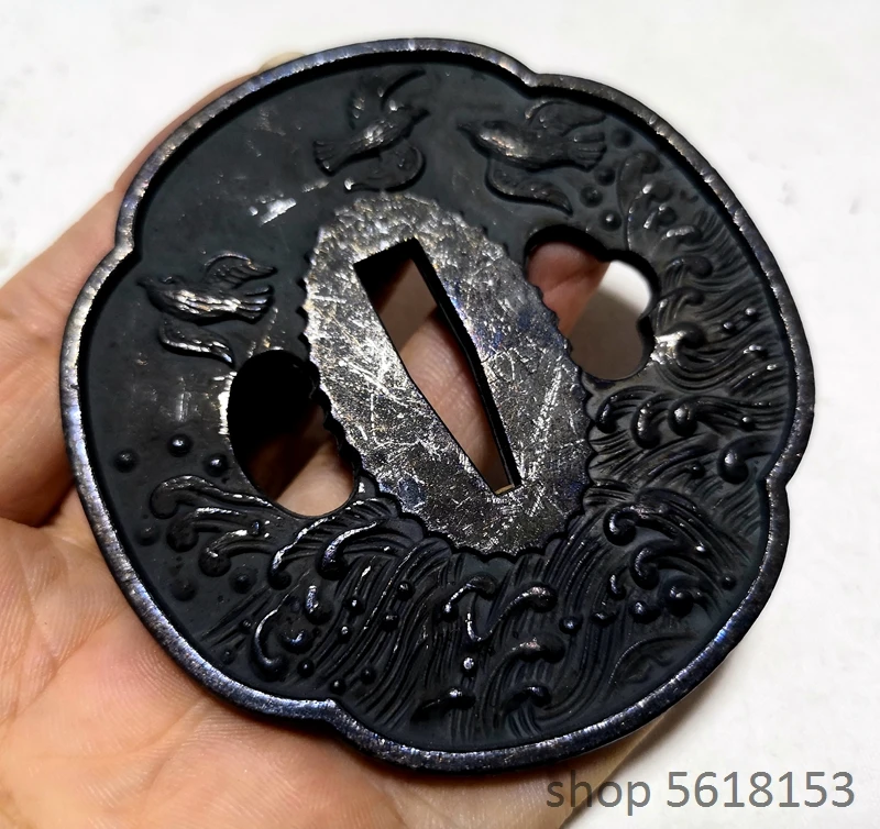 Alloy old birde tsuba for Japanese sword katana wakizashi tanto