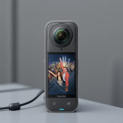 Insta360 X5 - Waterproof 8K 360° Action Camera, Leading Low Light, 3-Hour,Triple AI Chip Design Battery,