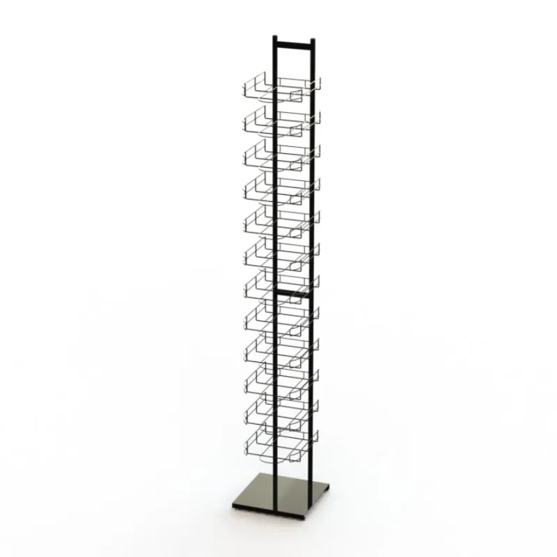 12 Tiers Hat Floor Standing Metal Wire Baseball Cap Display Rack