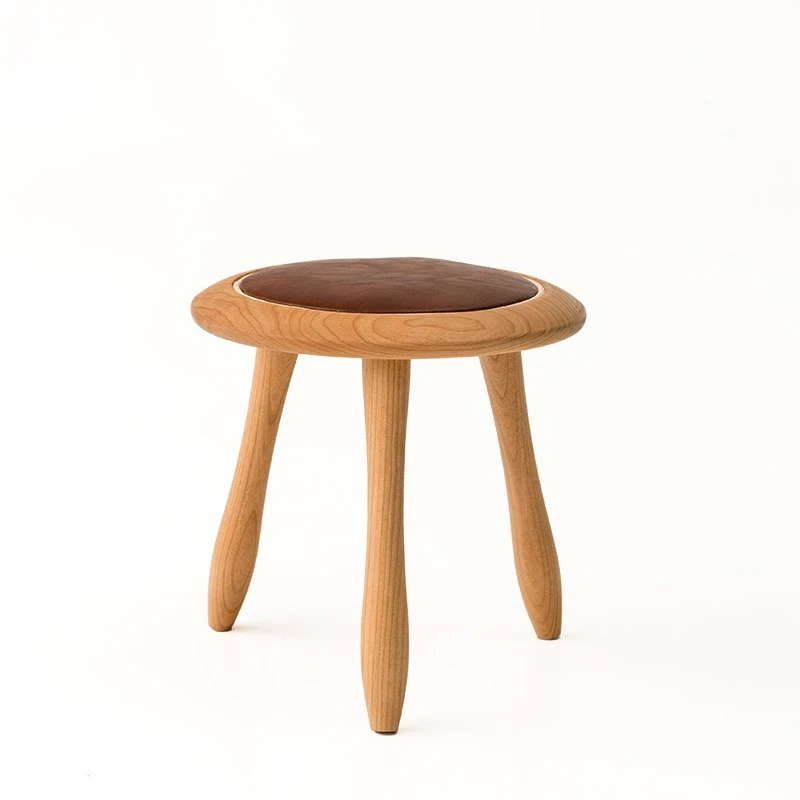 

Nordic solid wood sofa side stool/shoe changing stool, small round stool