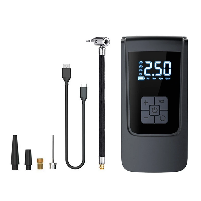 

Digital Display Air Compressor For Car Bicycle Tire Air Pump Portable Inflation Pump A