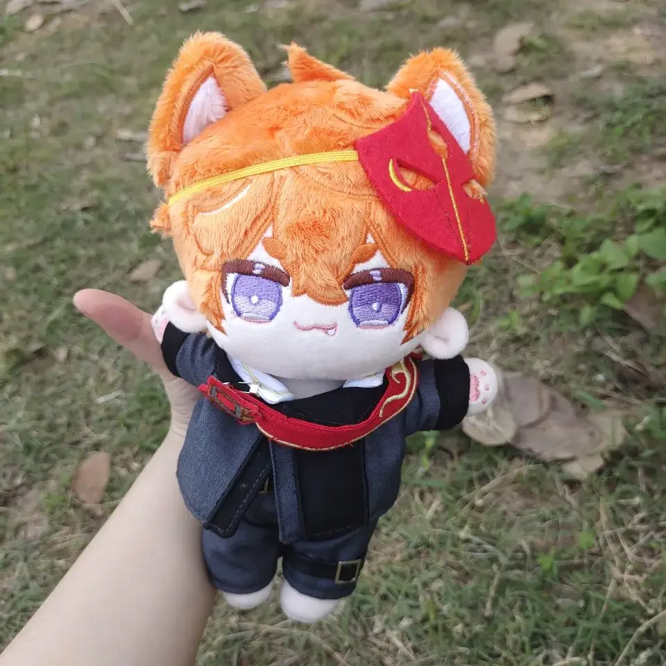 In Stock 20CM Anime Game Fatui Impact Tartaglia Cosplay Cute Outfit Plush Doll and Cloth for Children Christmas Gifts