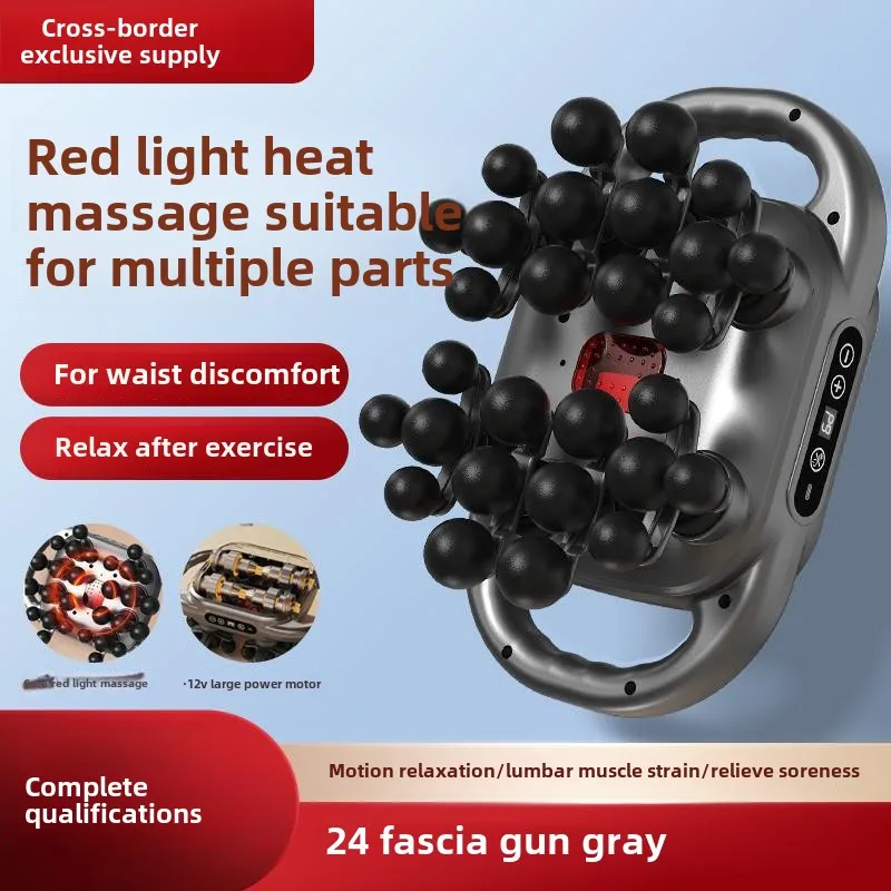 أداة تدليك بندقية اللفافة متعددة الرؤوس 4/6/8/12/16/22/28/32 مسدس تدليك عالي التردد للاهتزاز والخلفي والخصر والرقبة والكتف