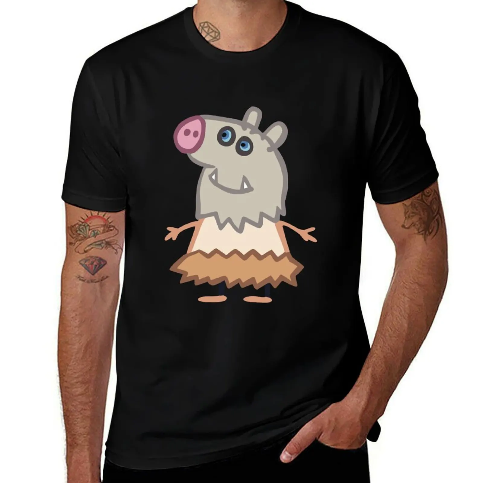 

Demon pig T-Shirt graphic shirts plain vintage clothes funny gifts compression shirt men