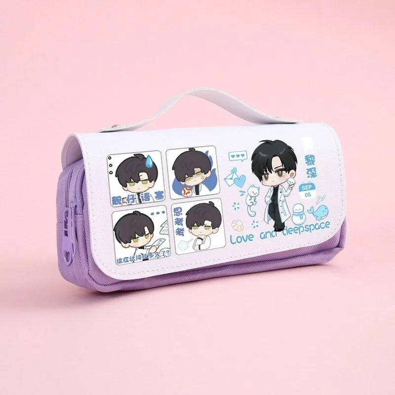 Spel Anime Liefde En Deepspace Cosplay Rafayel Zayne Xavier Oxford Doek Student Pu Lederen Flip Pen Tas Etui Briefpapier