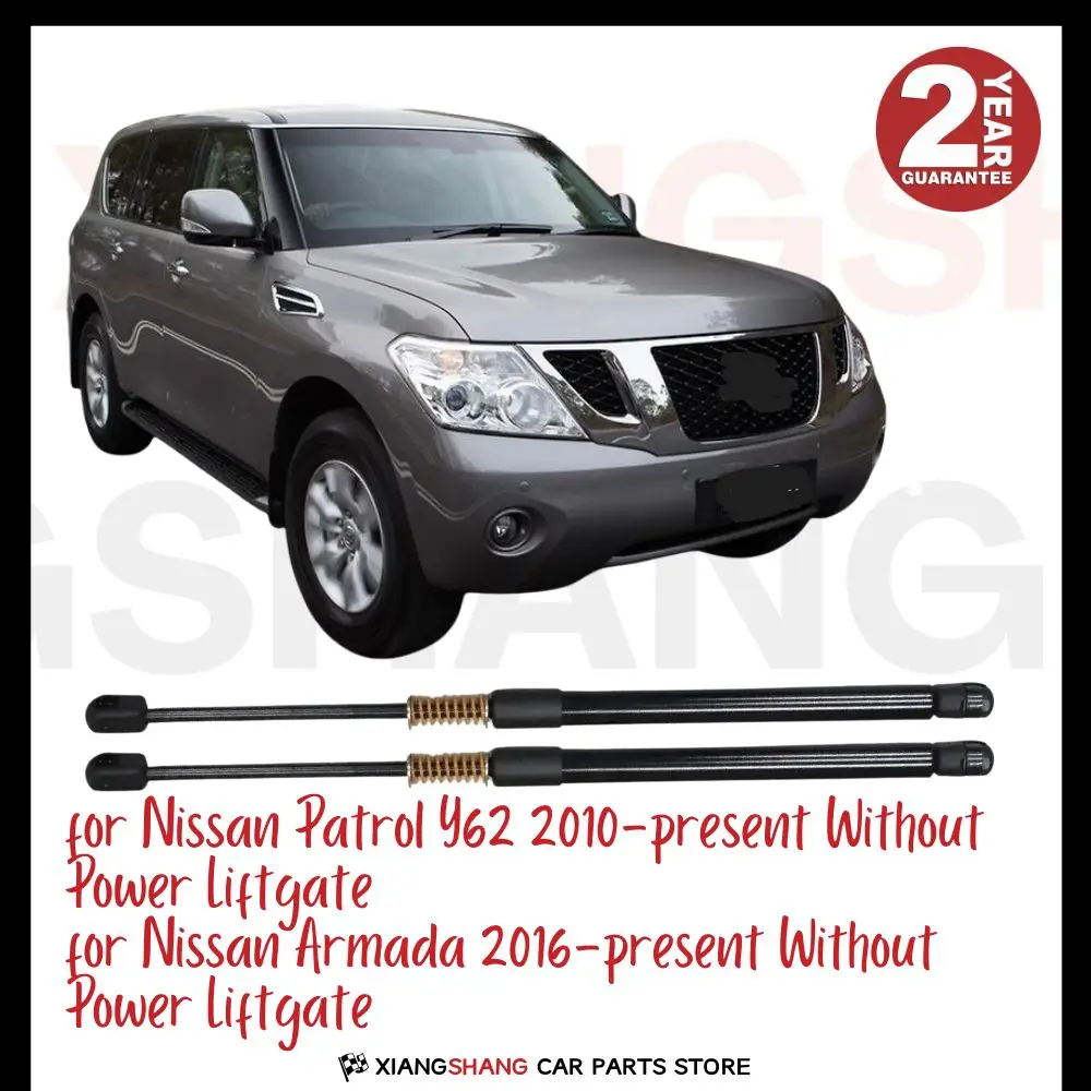 

2pcs Rear Tailgate Damper for Nissan Patrol Y62 2010-present Without Power Liftgat WITH SPRING Trunk Boot Gas Charged Gas Struts