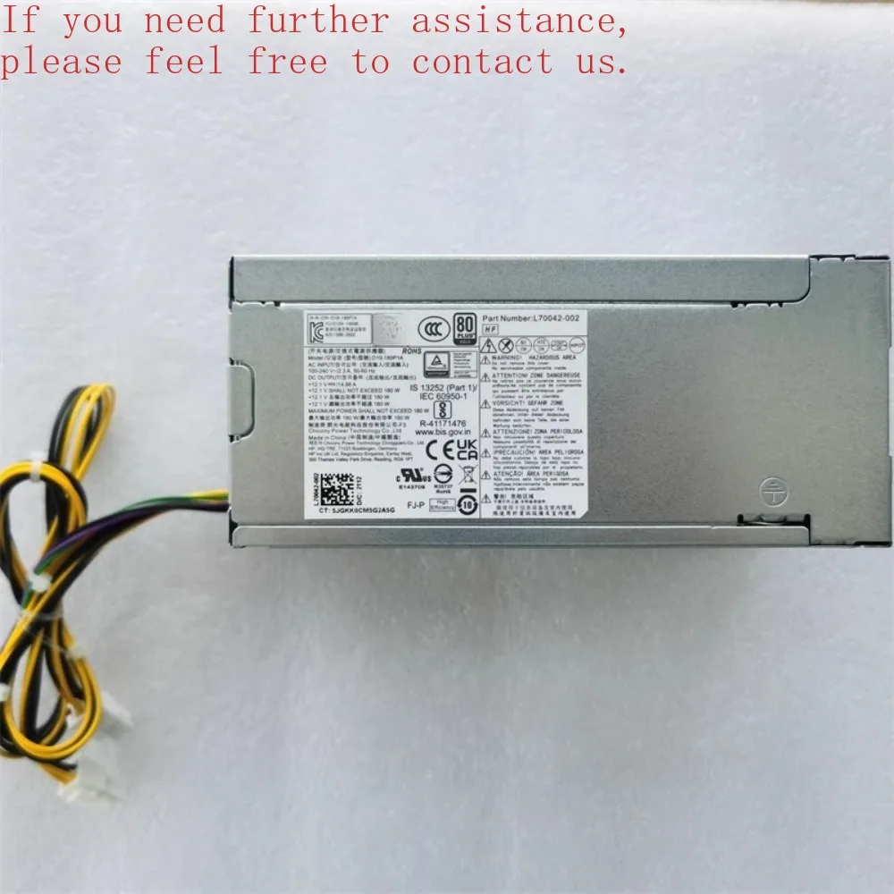 180W 80 Plus Gold Power Supply For HP 280 288 G6 G8 MT D19-180P1A L70042-002 PSU (Store ID 0001)