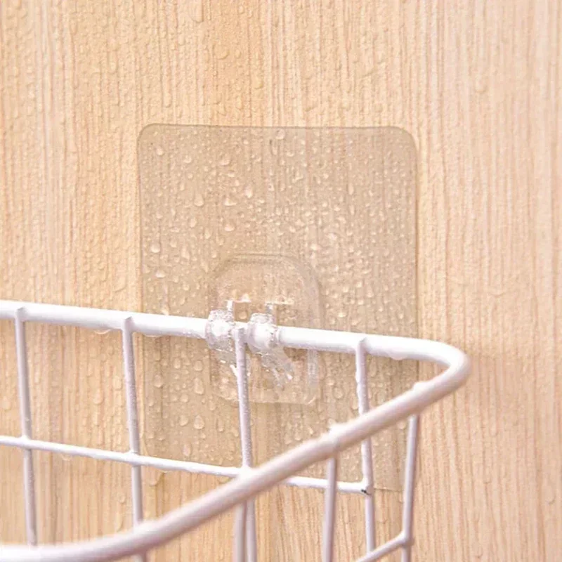 1/10PCS Multi-Purpose Hook Self Adhesive Transparent Strong Hook Wall Hanging Holder Kitchen Bathroom Organizer Shelf Hooks