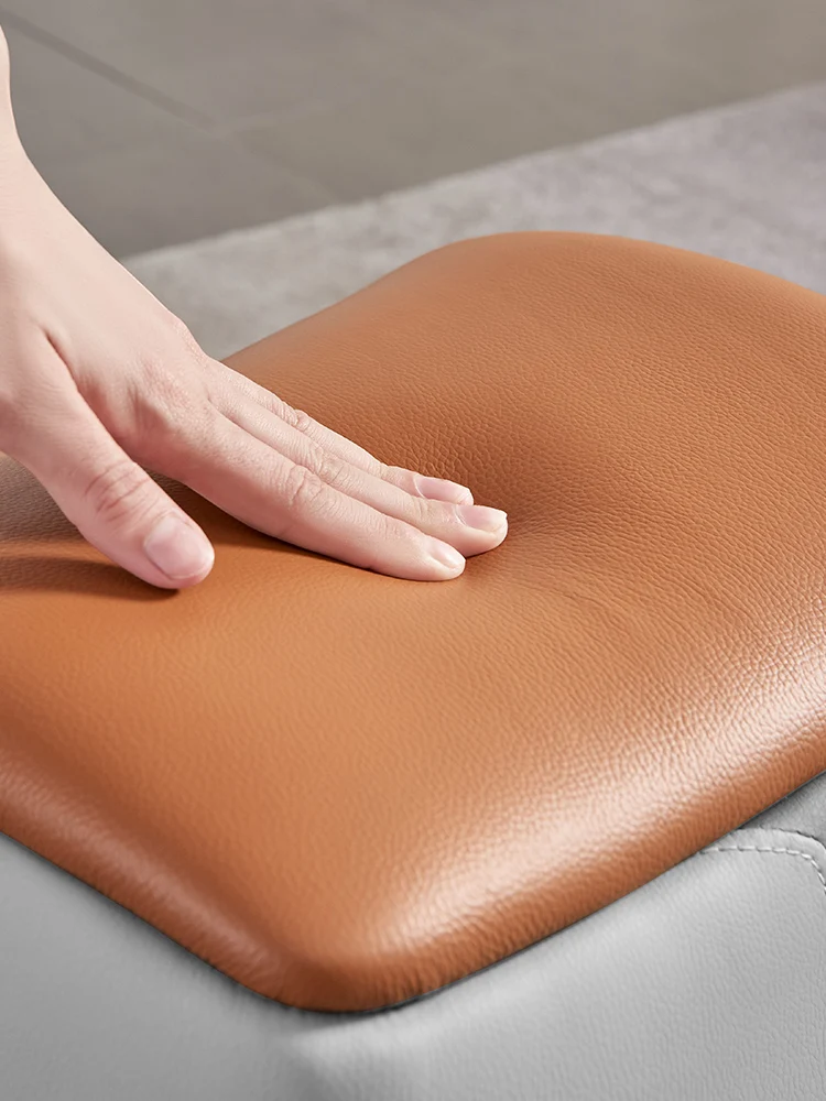 Minimalist Creative Leather Small Stool Bench Living Room Soft Seats round Stool Stool Home Children Low Stool Footstool