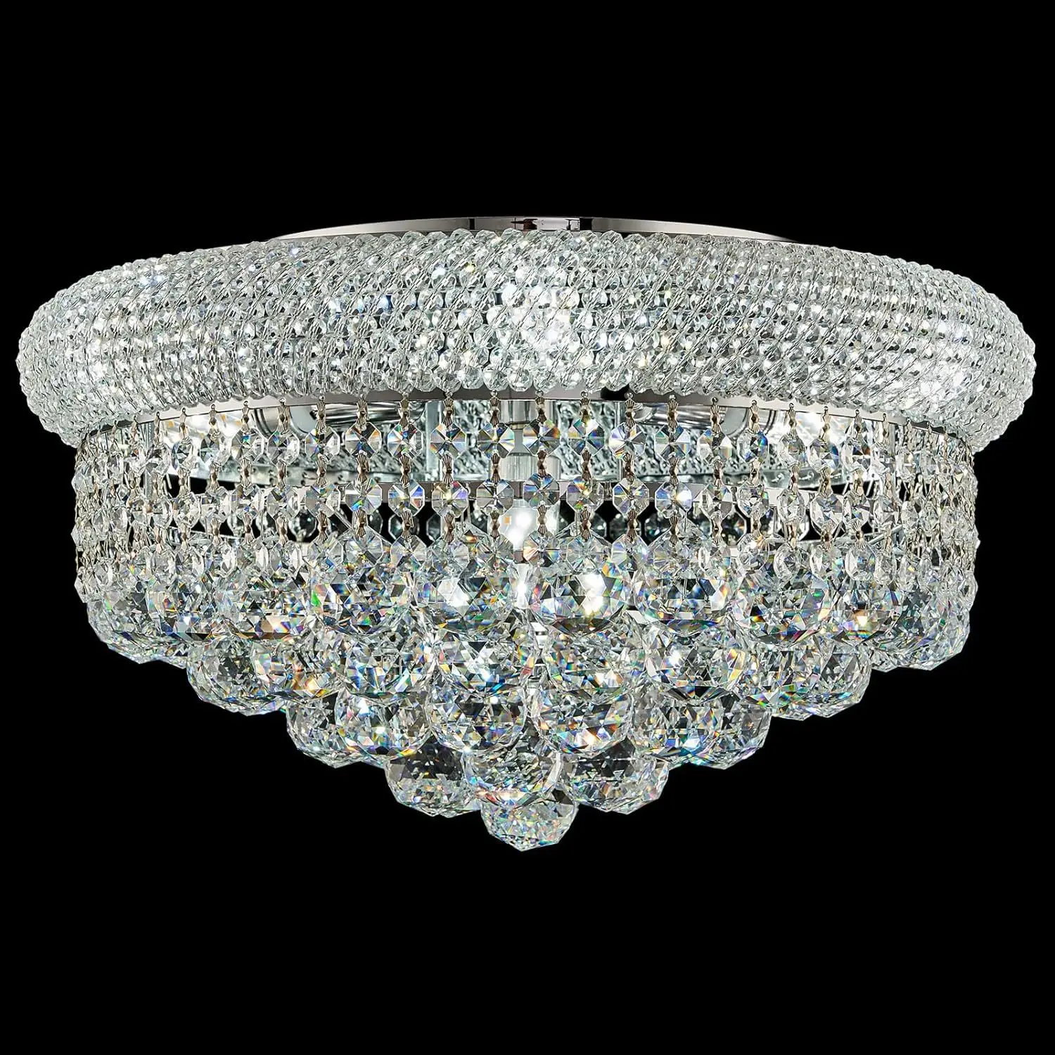Modern Minimalist Crystal Ceiling Light Round Flush Mount for Bedroom Study Hallway Wholesale Factory Direct