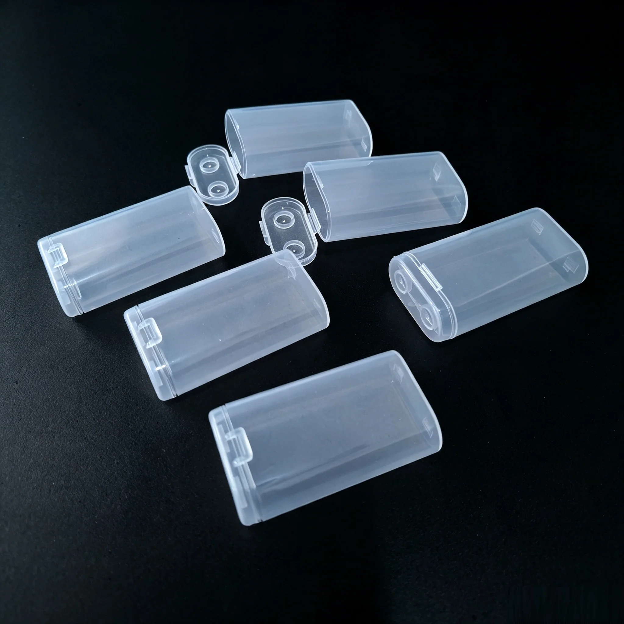 Transparent Plastic Battery Storage Box 18650 Battery Case Sturdy PP Material Battery Organizer for 18650 Battery