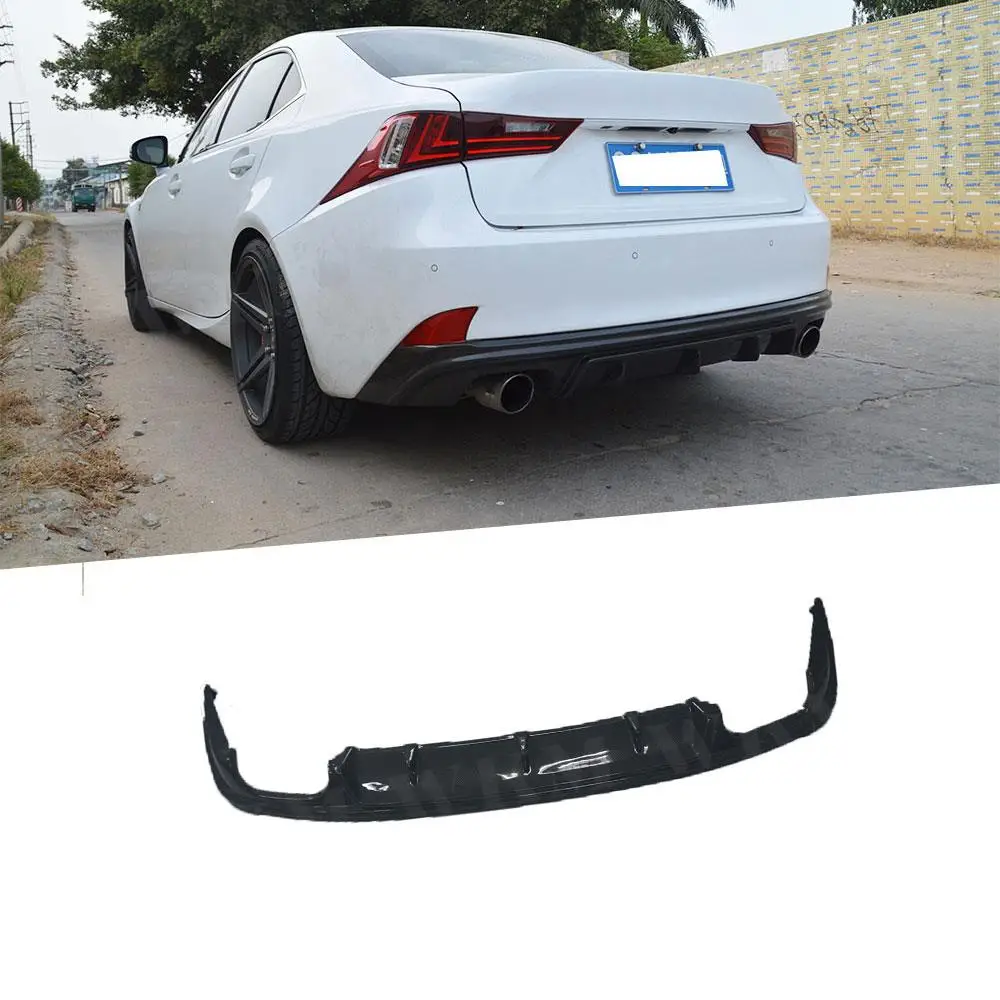 Rear Diffuser Lip Spoiler Bumper Guard for Lexus IS250 300 350 IS F Sport Sedan 4 Door 2014-2016 Convertible Carbon Fiber / FRP