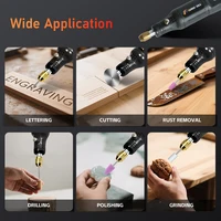 TUNGFULL Cordless Mini Rotary Tool Kit USB Rechargeable Grinder Pen Set For DIY Polishing Drilling Carving Craft Work 5