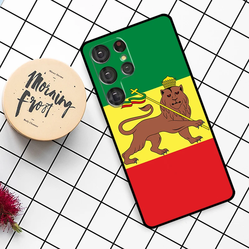 Ethiopia Flag Case For Samsung Galaxy S23 S22 Ultra Note 20 Note 10 S8 S9 S10 Plus S21 FE S20 FE Back Cover