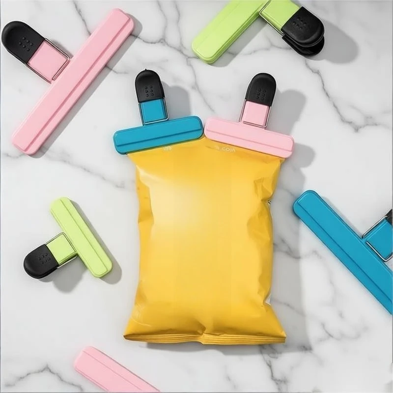 Food Sealing Clips Bag Clamps Kitchen Storage Moisture Proof Fresh Keeper Clips for Snack Coffee Tea Powder Packet