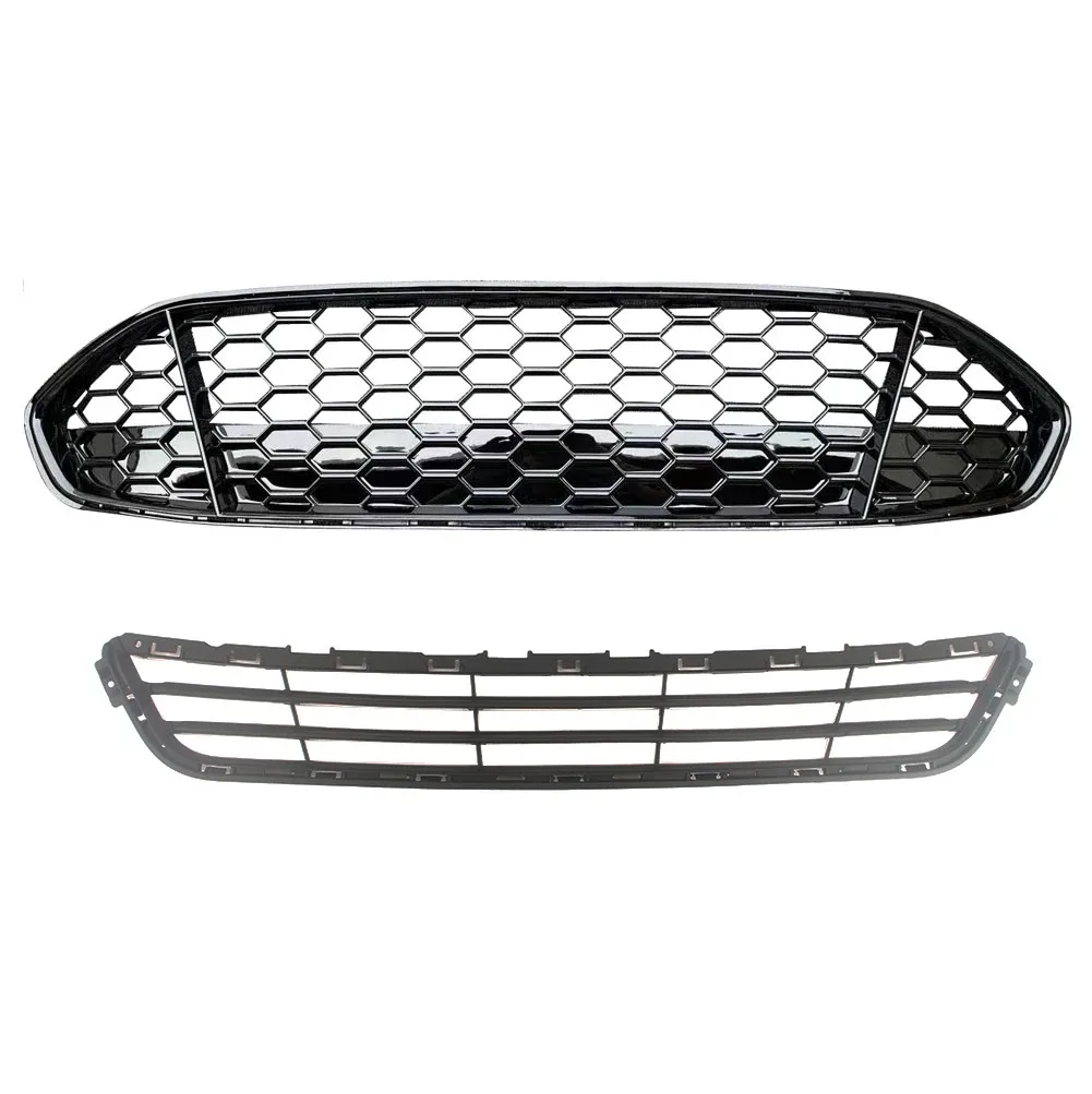 Front  Honeycomb Grilles Vent Upper Grille For Ford Fusion Mondeo 2013-2016