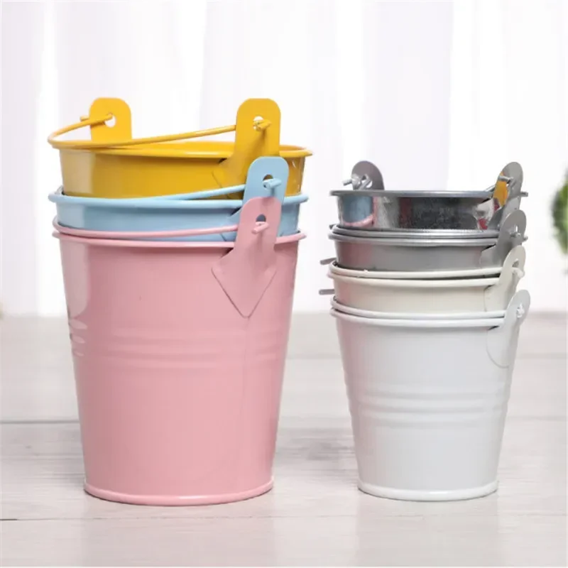 5cm/7cm/10cm Metal Bucket Wedding Decoration Candy Box Flower Pot Table Decor Birthday Party Decoration Kids Baby Shower