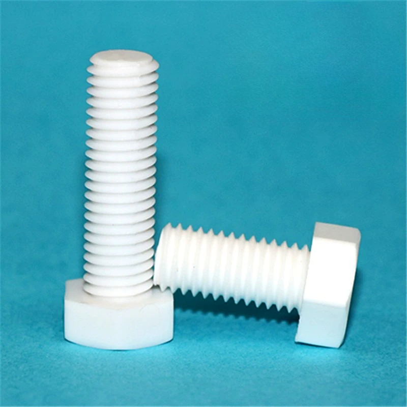 10PCS M12 M14 M16 PP Polypropylene Plastic Hexagon Screw Hex Head Hand Twist Bolts Acid Resistant Alkali Resistance Preservative