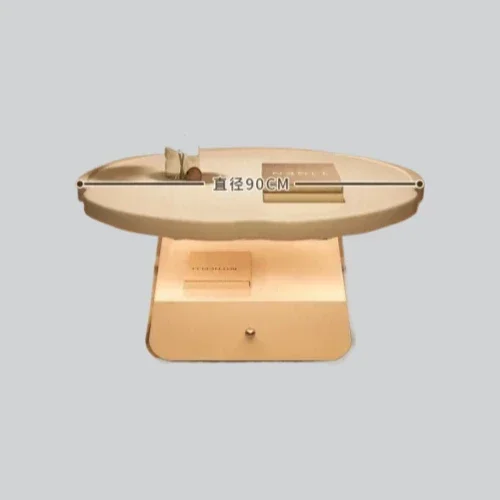 JJJJ07Flower Tea Table Cream Style High-Grade Household Round Acrylic Living Room Coffee Table
