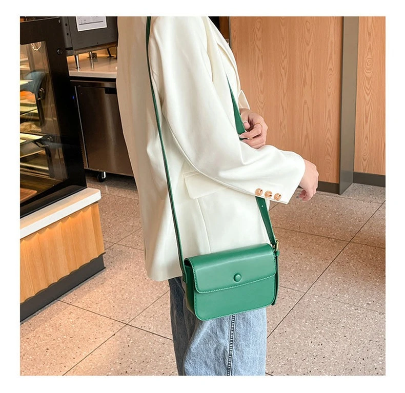 Women Bag Korean Genuine Leather Flap Casual Solid Hasp Soft Shoulder Bags Vintage Mori Girl Purse Phone Bag Simple