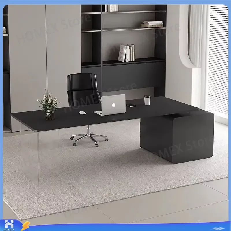 Acrylic Office Desk Organizer with Drawer Modern Minimalist Reception Desk Storage Box Commercial Furniture Desktop