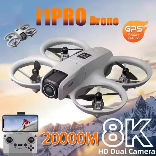 Nuevo Dron i1pro 8K HD cámara profesional 5G Wifi sin escobillas FPV UAV con pantalla Control remoto evitación aérea UAV RC 20000m